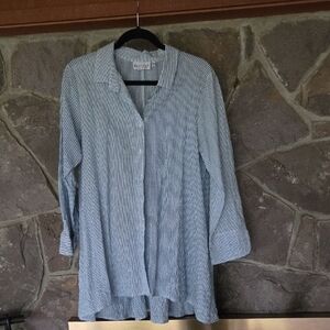 Habitat Light Blue Striped Shirt